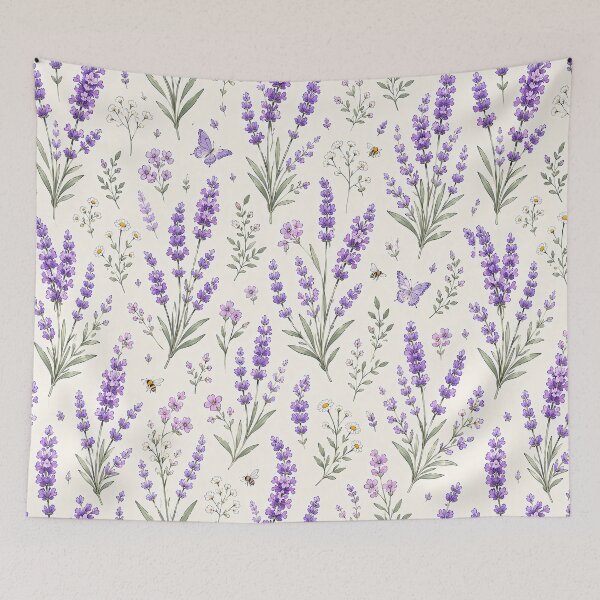 Item preview, Lavender Pattern Floral Art Print  |  Aesthetic Purple Botanical Design  |  Relaxing Nature Gift for Plant Lovers designed and sold by Ruchi73.