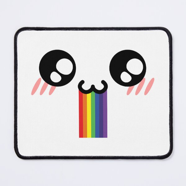 Item preview, Cute kawaii blushing owo drooling rainbow face designed and sold by BlushyPrint.