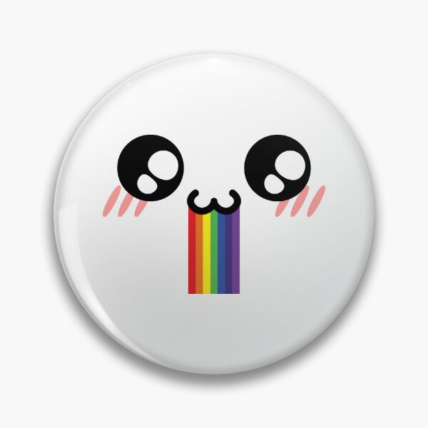 Item preview, Cute kawaii blushing owo drooling rainbow face designed and sold by BlushyPrint.