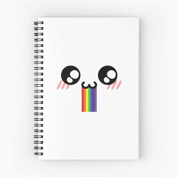 Item preview, Cute kawaii blushing owo drooling rainbow face designed and sold by BlushyPrint.