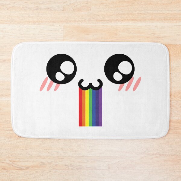 Item preview, Cute kawaii blushing owo drooling rainbow face designed and sold by BlushyPrint.