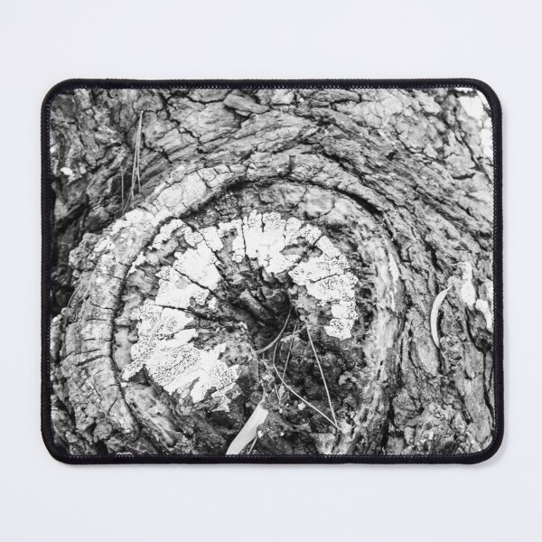 Item preview, Close-Up of Tree Bark Texture with Natural Details in Black and White designed and sold by Nmallia.