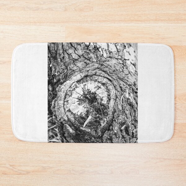 Item preview, Close-Up of Tree Bark Texture with Natural Details in Black and White designed and sold by Nmallia.