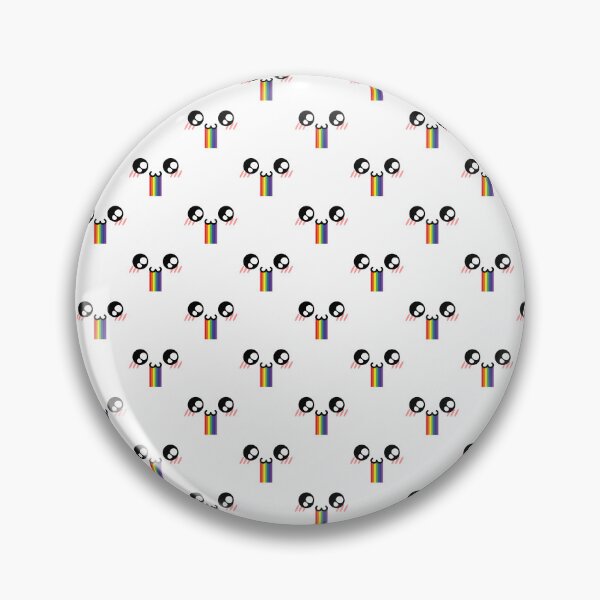 Item preview, Cute kawaii blushing owo drooling rainbow face pattern designed and sold by BlushyPrint.