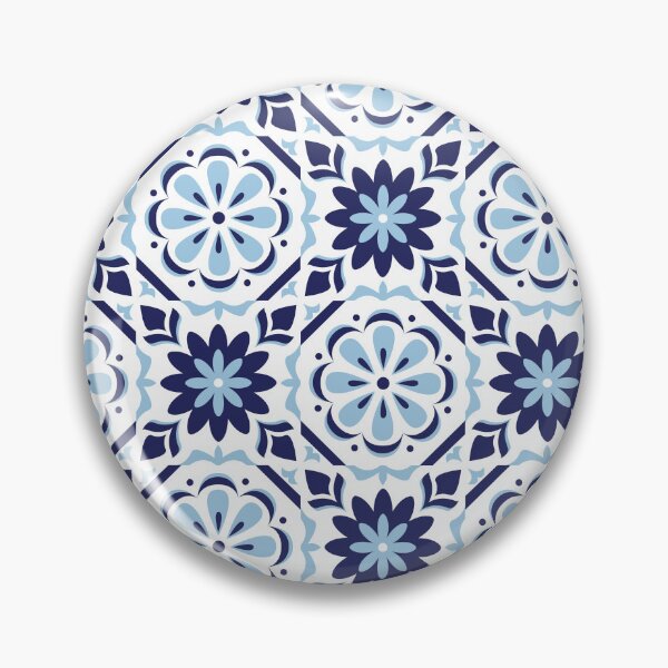 Item preview, Classic Mediterranean Blue Azulejo Tile Pattern | Santorini Vibes designed and sold by ElineStudio.
