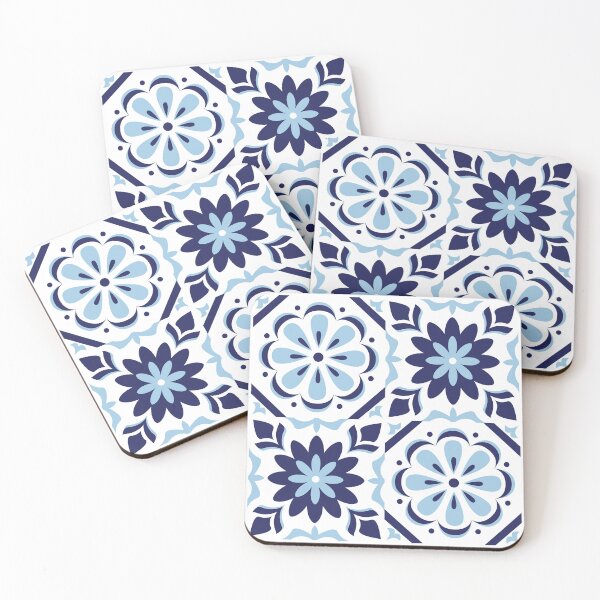 Item preview, Classic Mediterranean Blue Azulejo Tile Pattern | Santorini Vibes designed and sold by ElineStudio.