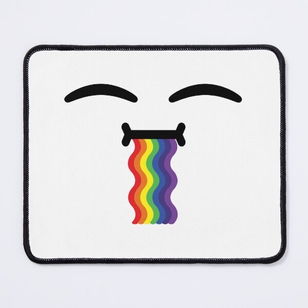Item preview, Cute kawaii happy wavy drooling rainbow face designed and sold by BlushyPrint.