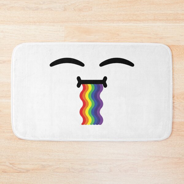 Item preview, Cute kawaii happy wavy drooling rainbow face designed and sold by BlushyPrint.