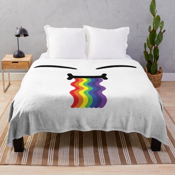 Item preview, Cute kawaii happy wavy drooling rainbow face designed and sold by BlushyPrint.