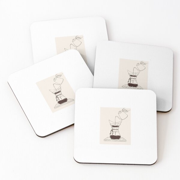 Item preview, Vintage Chemex Coffee Maker - Pour Over Coffee Line Art Sticker designed and sold by MissoStudio.