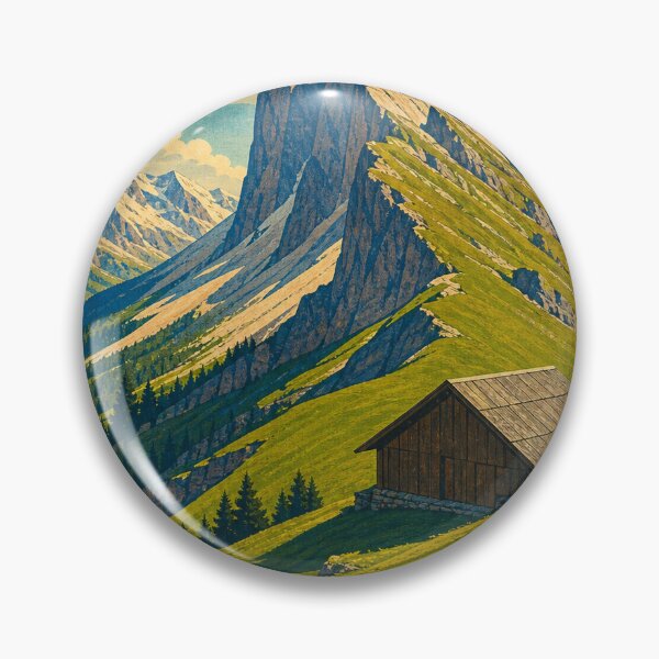 Item preview, Seceda Italy Retro Outdoors Art designed and sold by VisualArtsOasis.