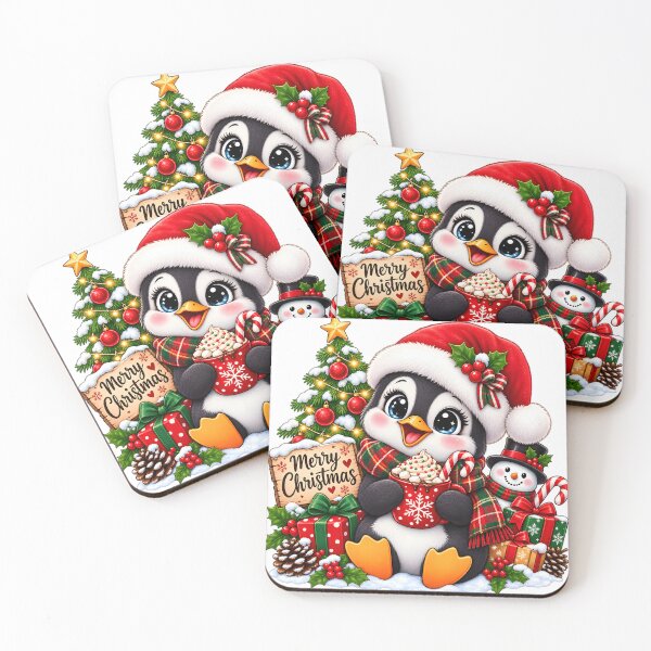 Item preview, Cute Merry Christmas Penguin Hot Cocoa Holiday Design designed and sold by TinyWeird.