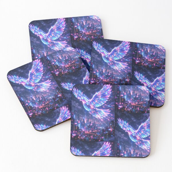Item preview, Vibrant Cosmic Phoenix Mythical Bird Celestial Art designed and sold by Ink-verse-.