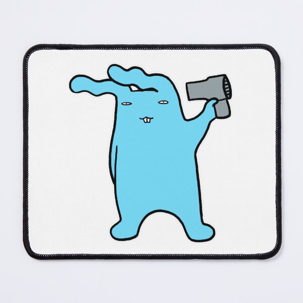 Item preview, Hair Dryer Rabbit Funny Blue Bunny Self Care Design designed and sold by PatsyOCool.