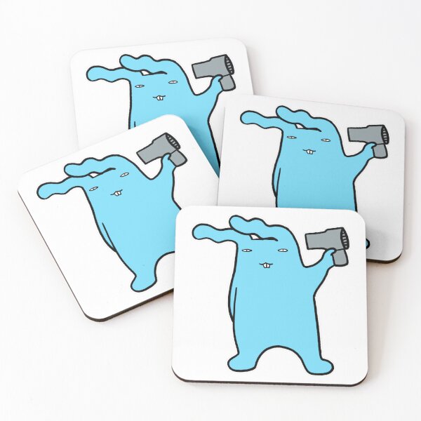 Item preview, Hair Dryer Rabbit Funny Blue Bunny Self Care Design designed and sold by PatsyOCool.