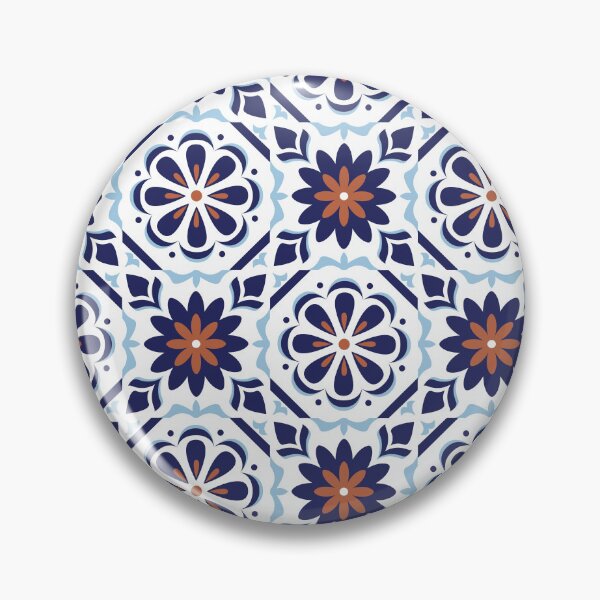 Item preview, Mediterranean Escape Terracotta Tile Pattern | Boho Chic Majolica Art designed and sold by ElineStudio.