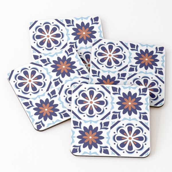 Item preview, Mediterranean Escape Terracotta Tile Pattern | Boho Chic Majolica Art designed and sold by ElineStudio.
