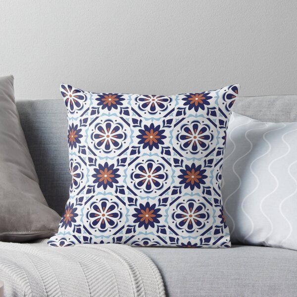 Item preview, Mediterranean Escape Terracotta Tile Pattern | Boho Chic Majolica Art designed and sold by ElineStudio.