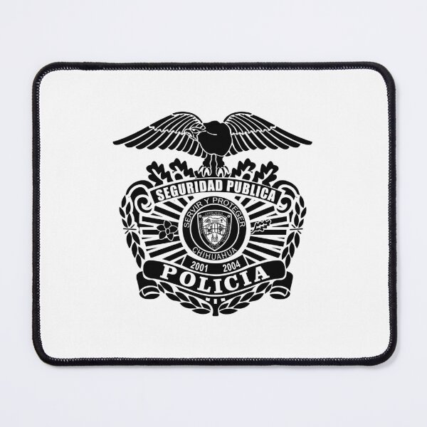 Item preview, Policia Municipal Chihuahua Mexico Minimalist Solid Black Background designed and sold by Julieneilw.