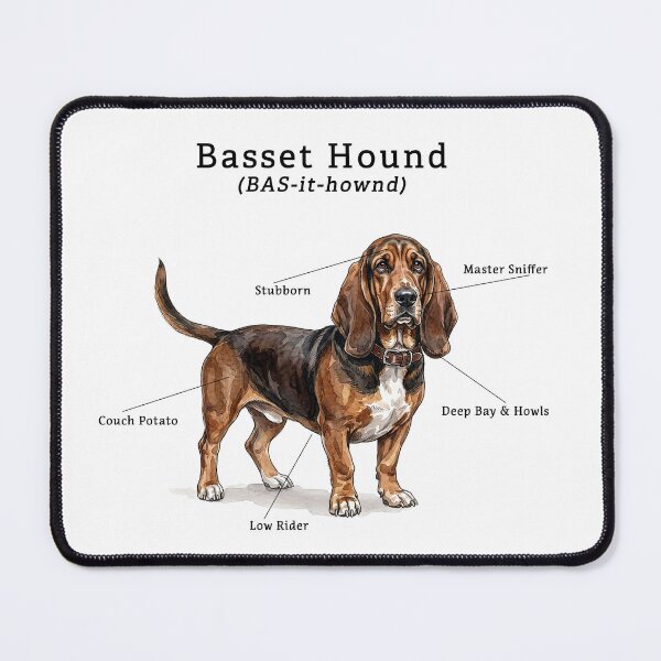 Item preview, Basset Hound Illustration in Color designed and sold by SUP-R-Ts.
