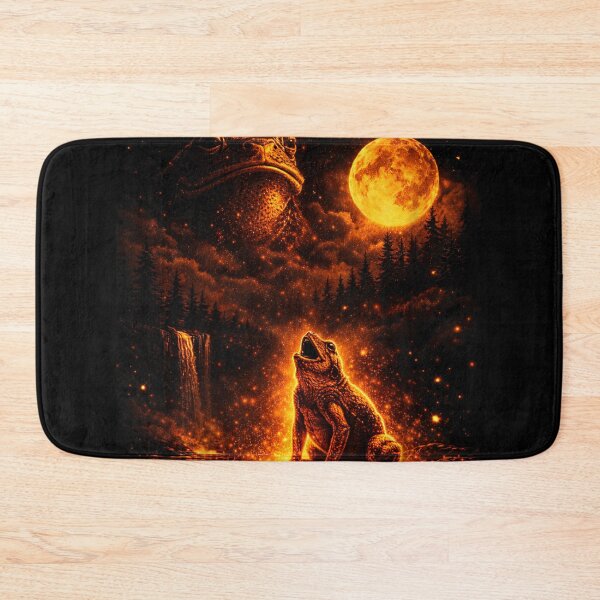 Item preview, Frog Howling to the Moon Retro Vintage Graphic designed and sold by AddlPoolart.