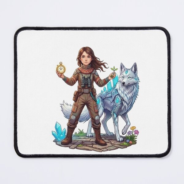 Item preview, Crystal Wolf Guardian Fantasy Explorer Maiden designed and sold by ElenMart.