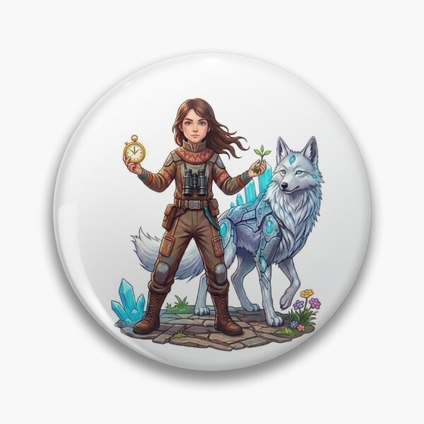 Item preview, Crystal Wolf Guardian Fantasy Explorer Maiden designed and sold by ElenMart.