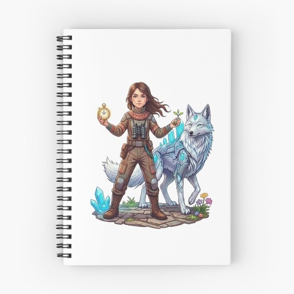 Item preview, Crystal Wolf Guardian Fantasy Explorer Maiden designed and sold by ElenMart.