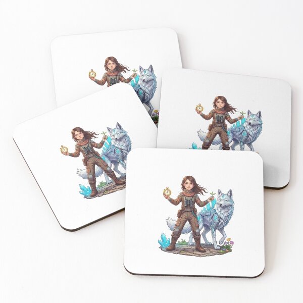 Item preview, Crystal Wolf Guardian Fantasy Explorer Maiden designed and sold by ElenMart.