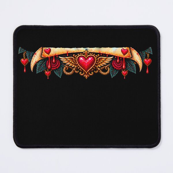 Item preview, DARK LOVE ❤️ - MONSTER ROMANCE COLLETION - SKELETON LOVE - WINGED JEWELED HEART BLOOD RED ROSES & HEART LOCKETS v2 designed and sold by WheelieGdArt.