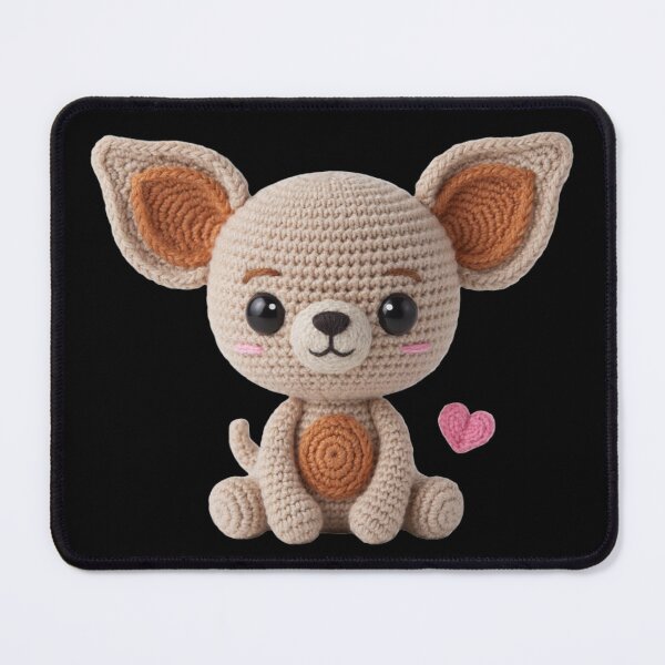 Item preview, Cute Crochet Chihuahua With Pink Heart designed and sold by Nzgiftsandmore.