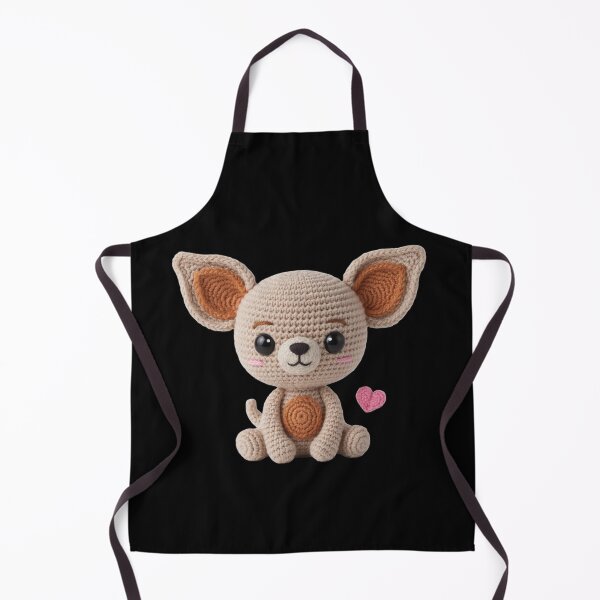 Item preview, Cute Crochet Chihuahua With Pink Heart designed and sold by Nzgiftsandmore.
