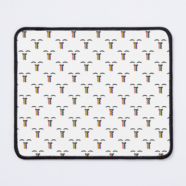 Item preview, Cute kawaii happy wavy drooling rainbow face pattern designed and sold by BlushyPrint.