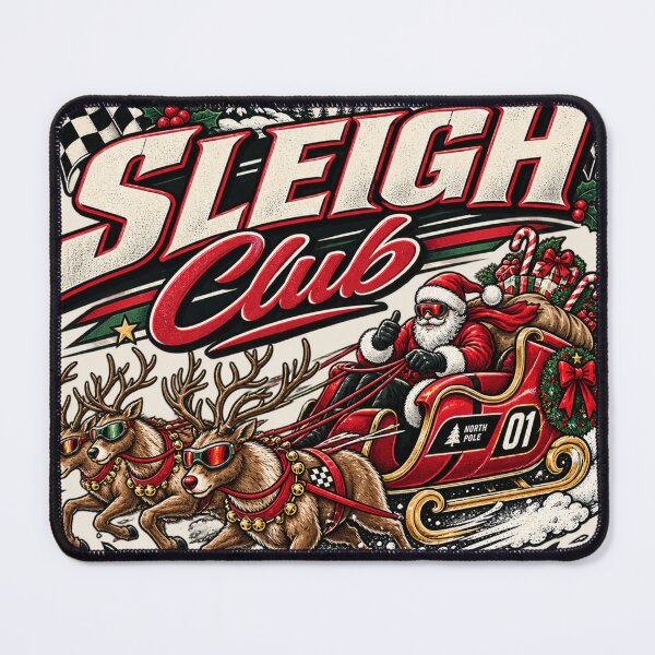 Item preview, Sleigh Club – Vintage Christmas Racing Badge designed and sold by warlistop.
