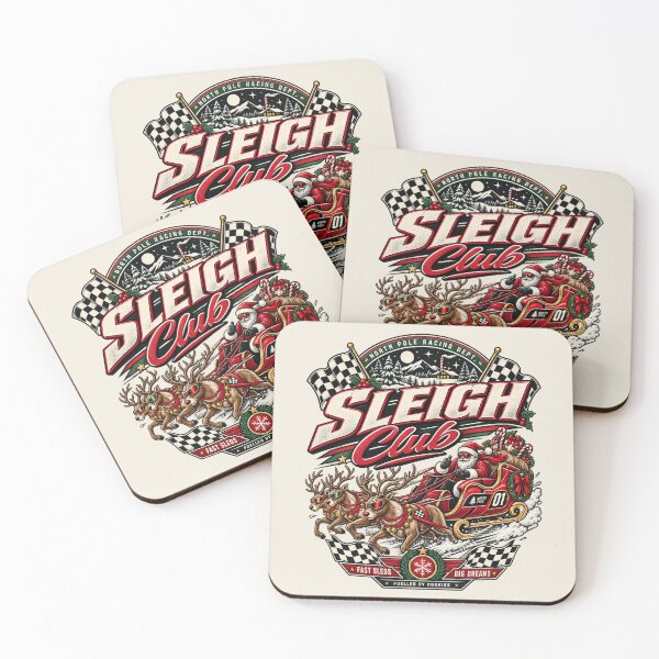 Item preview, Sleigh Club – Vintage Christmas Racing Badge designed and sold by warlistop.