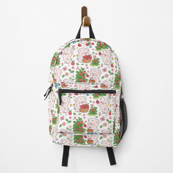 Item preview, Piggy Raspberry Garden Pattern designed and sold by Soft Berry Studio.