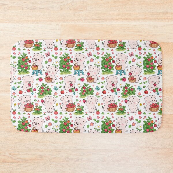 Item preview, Piggy Raspberry Garden Pattern designed and sold by Soft Berry Studio.