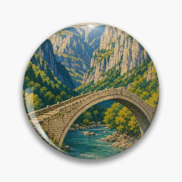 Item preview, Zagori Greece Retro Outdoors Art designed and sold by VisualArtsOasis.