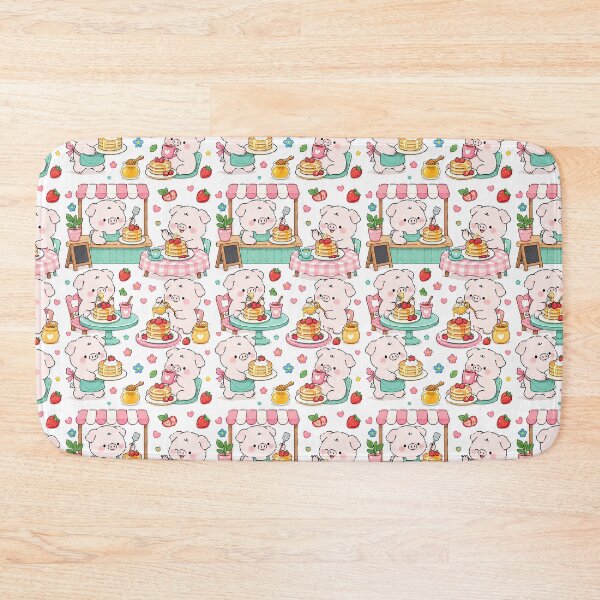 Item preview, Piggy Pancake Café Pattern designed and sold by Soft Berry Studio.