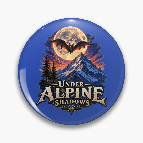 Item preview, Under Alpine Shadows – Bat Beneath the Full Moon designed and sold by Alpine-Ink.