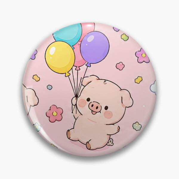Item preview, Piggy Rainbow Balloon Pattern designed and sold by Soft Berry Studio.