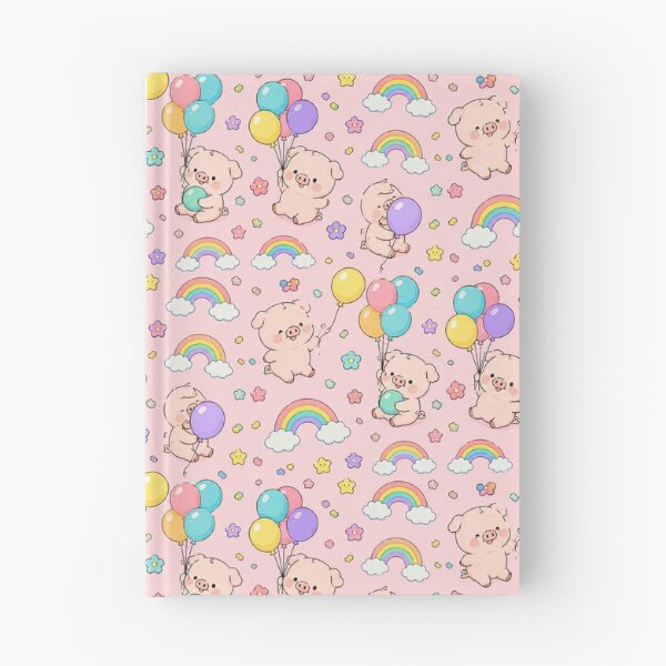 Item preview, Piggy Rainbow Balloon Pattern designed and sold by Soft Berry Studio.