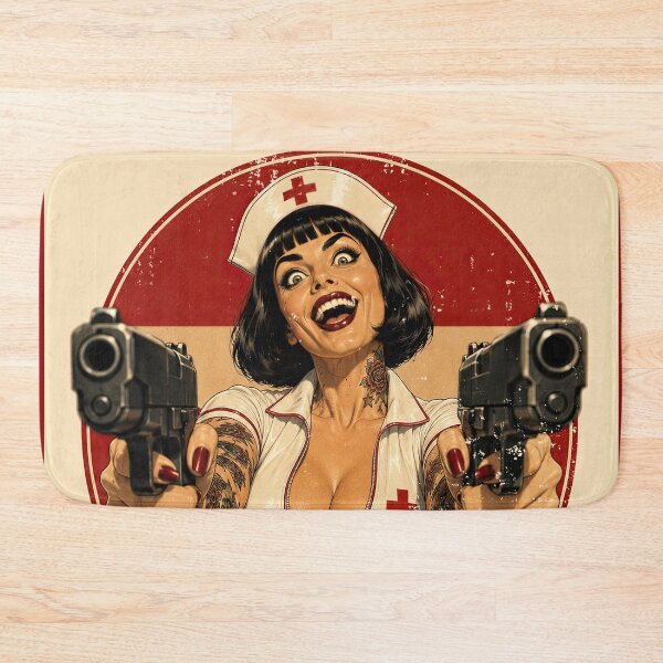Item preview, Temporarily Insane – Retro Nurse Pinup designed and sold by obstinator.