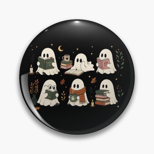 Artikelvorschau, Halloween-Bücherregal, Bücherliebhaber, Geisterleser, Literatur-Boo, gemütliches Buchgeschenk entworfen und verkauft von Quiajia.