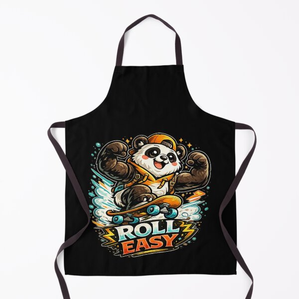 Item preview, Roll Easy – Cool Skateboarding Panda Design designed and sold by ArtisticHeart21.