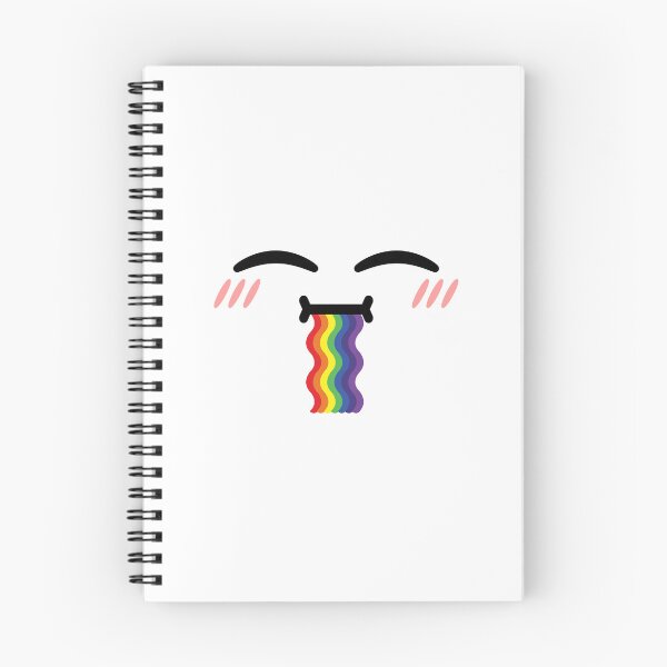 Item preview, Cute kawaii blushing happy wavy drooling rainbow face designed and sold by BlushyPrint.