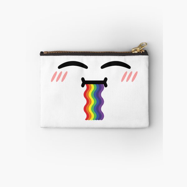 Item preview, Cute kawaii blushing happy wavy drooling rainbow face designed and sold by BlushyPrint.