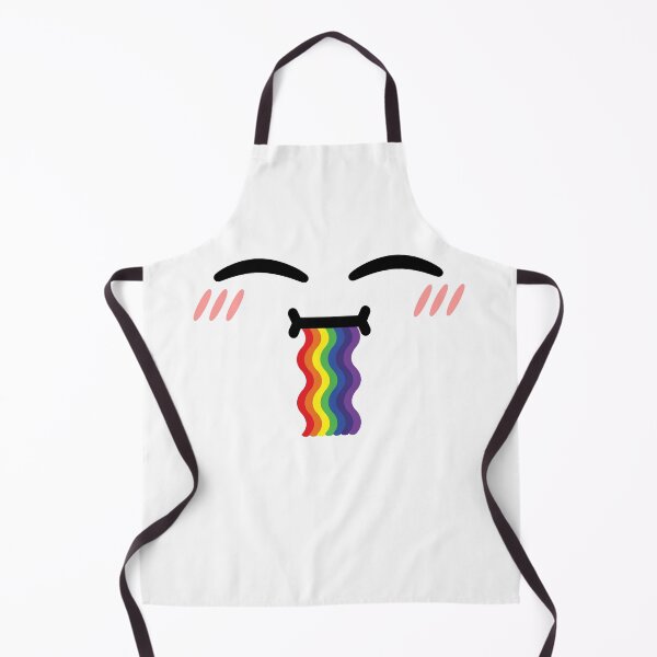 Item preview, Cute kawaii blushing happy wavy drooling rainbow face designed and sold by BlushyPrint.