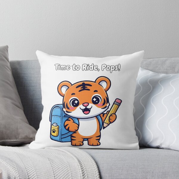 Item preview, Time to Ride Pops Cute Tiger Elementary School Design designed and sold by PGRprint.