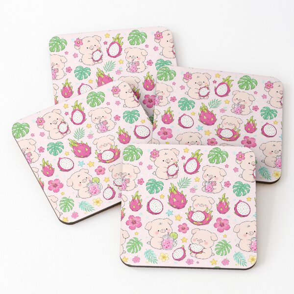 Item preview, Piggy Dragon Fruit Pattern designed and sold by Soft Berry Studio.
